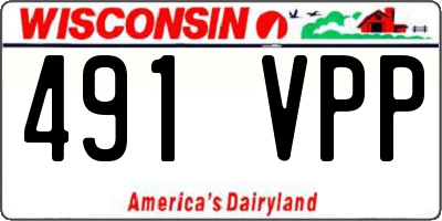WI license plate 491VPP