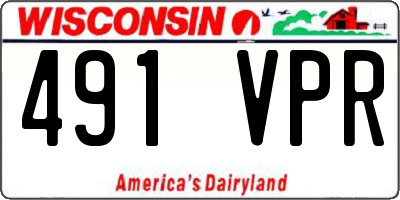 WI license plate 491VPR