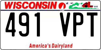 WI license plate 491VPT