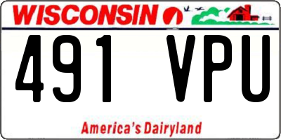 WI license plate 491VPU
