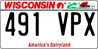 WI license plate 491VPX