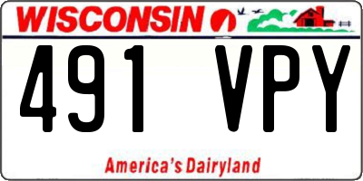 WI license plate 491VPY