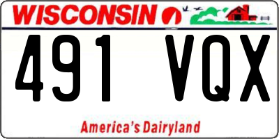 WI license plate 491VQX