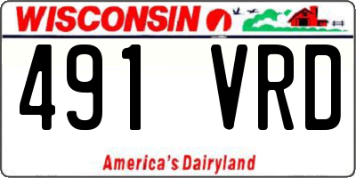 WI license plate 491VRD