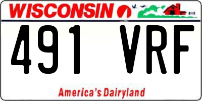 WI license plate 491VRF
