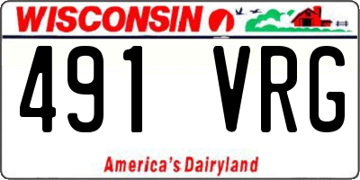 WI license plate 491VRG
