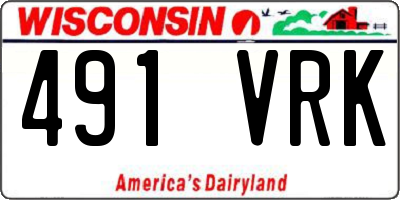 WI license plate 491VRK