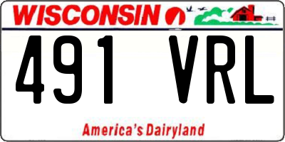 WI license plate 491VRL