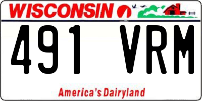 WI license plate 491VRM