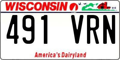 WI license plate 491VRN
