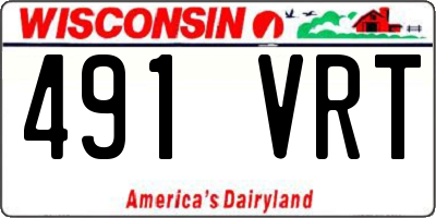 WI license plate 491VRT