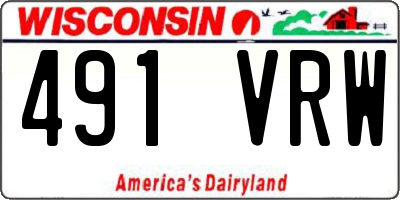 WI license plate 491VRW
