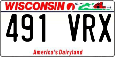 WI license plate 491VRX