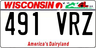 WI license plate 491VRZ