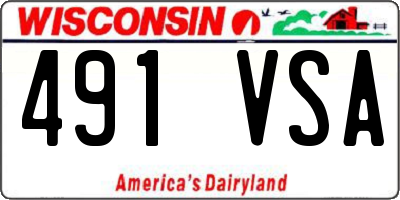 WI license plate 491VSA