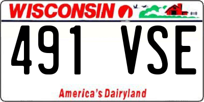 WI license plate 491VSE