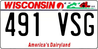 WI license plate 491VSG