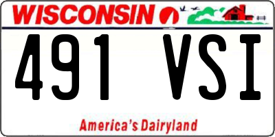 WI license plate 491VSI