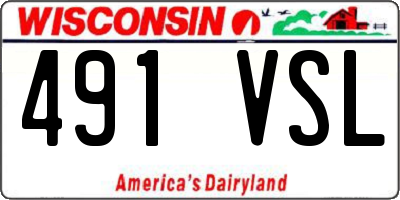WI license plate 491VSL