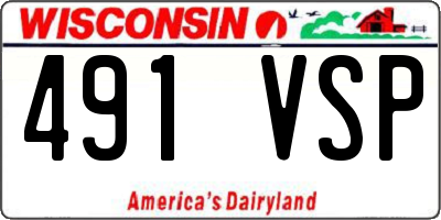 WI license plate 491VSP