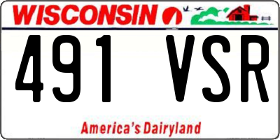 WI license plate 491VSR