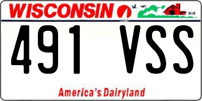 WI license plate 491VSS
