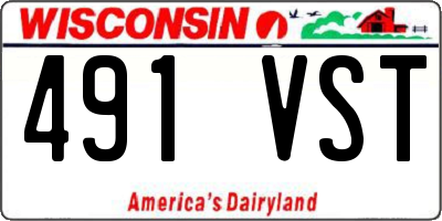WI license plate 491VST