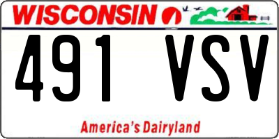 WI license plate 491VSV