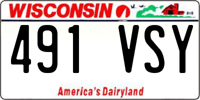 WI license plate 491VSY