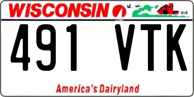 WI license plate 491VTK