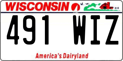WI license plate 491WIZ