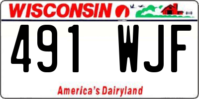 WI license plate 491WJF