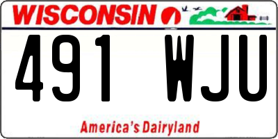 WI license plate 491WJU
