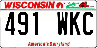 WI license plate 491WKC