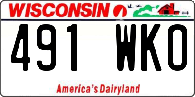 WI license plate 491WKO
