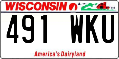 WI license plate 491WKU