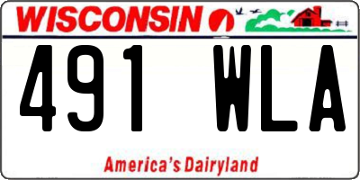 WI license plate 491WLA