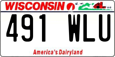 WI license plate 491WLU