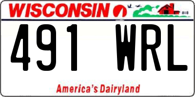 WI license plate 491WRL