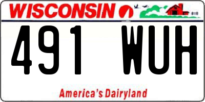 WI license plate 491WUH