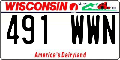 WI license plate 491WWN