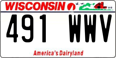 WI license plate 491WWV