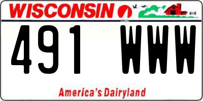WI license plate 491WWW