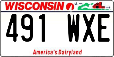 WI license plate 491WXE