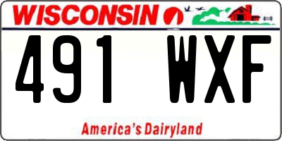 WI license plate 491WXF
