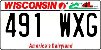 WI license plate 491WXG