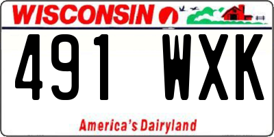 WI license plate 491WXK