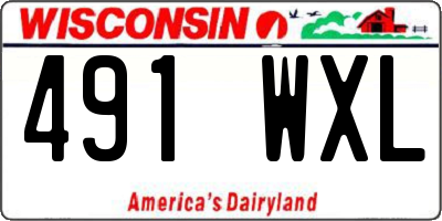 WI license plate 491WXL