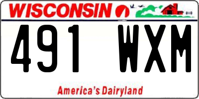 WI license plate 491WXM