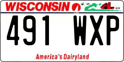 WI license plate 491WXP